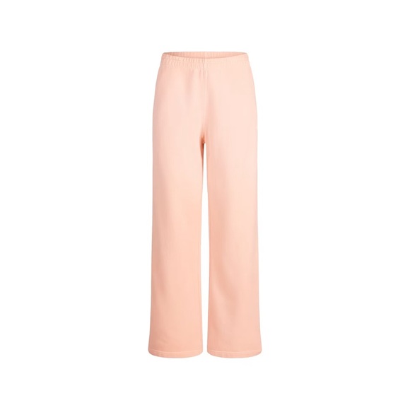 Skims French Terry Low Rise Straight Leg Pant in Cantaloupe - Picture 4 of 8